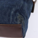 CHANEL Shoulder Bag Denim Blue Brown CC Auth bs29592-16