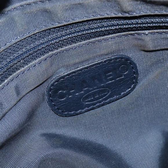 CHANEL Shoulder Bag Denim Blue Brown CC Auth bs29592