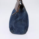 CHANEL Shoulder Bag Denim Blue Brown CC Auth bs29592-3