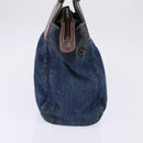 CHANEL Shoulder Bag Denim Blue Brown CC Auth bs29592-4
