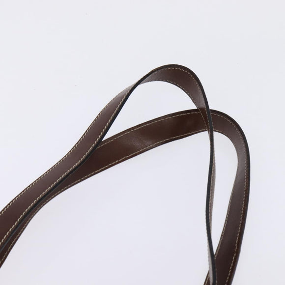 CHANEL Shoulder Bag Denim Blue Brown CC Auth bs29592