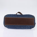 CHANEL Shoulder Bag Denim Blue Brown CC Auth bs29592-5