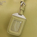 PRADA Hand Bag Leather Green Gold Auth bs29596-16