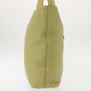 PRADA Hand Bag Leather Green Gold Auth bs29596-6