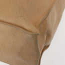 CHANEL COCO Mark Chain Tote Bag Lamb Skin Beige Gold CC Auth bs29597-16