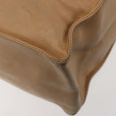 CHANEL COCO Mark Chain Tote Bag Lamb Skin Beige Gold CC Auth bs29597-9