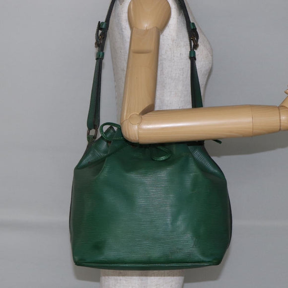 LOUIS VUITTON Epi Petit Noe Shoulder Bag Green M44104 LV Auth bs29603