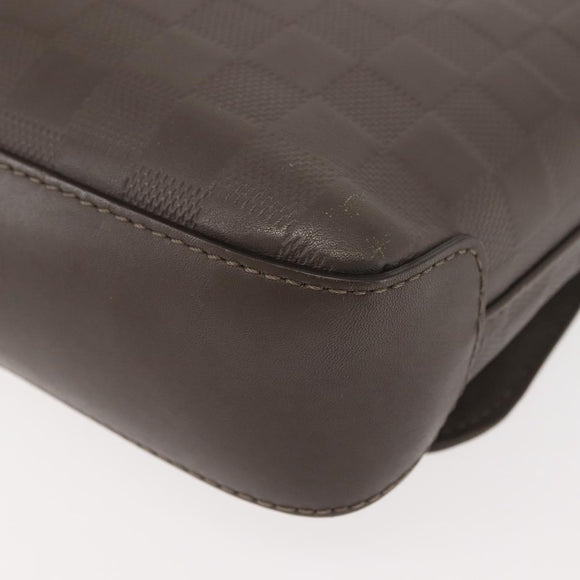 LOUIS VUITTON Damier Infini District PM Shoulder Bag Gray N41485 Auth bs29610