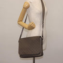 LOUIS VUITTON Damier Infini District PM Shoulder Bag Gray N41485 Auth bs29610-22