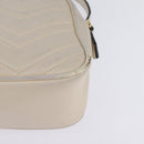 GUCCI GG Marmont Shoulder Bag Leather White Gold 447632 Auth bs29614-14