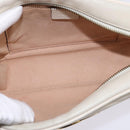 GUCCI GG Marmont Shoulder Bag Leather White Gold 447632 Auth bs29614-10