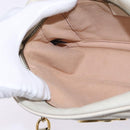 GUCCI GG Marmont Shoulder Bag Leather White Gold 447632 Auth bs29614-20