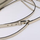 GUCCI GG Marmont Shoulder Bag Leather White Gold 447632 Auth bs29614-7