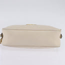 GUCCI GG Marmont Shoulder Bag Leather White Gold 447632 Auth bs29614-5