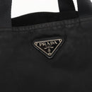 PRADA Tote Bag Nylon Black Silver Auth bs29615-9