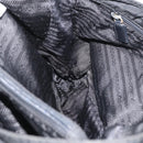 PRADA Tote Bag Nylon Black Silver Auth bs29615-11