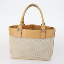 BURBERRY Nova Check Tote Bag Canvas 4Set Beige Auth bs29616-11