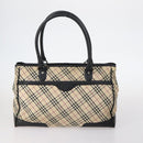 BURBERRY Nova Check Tote Bag Canvas 4Set Beige Auth bs29616-2