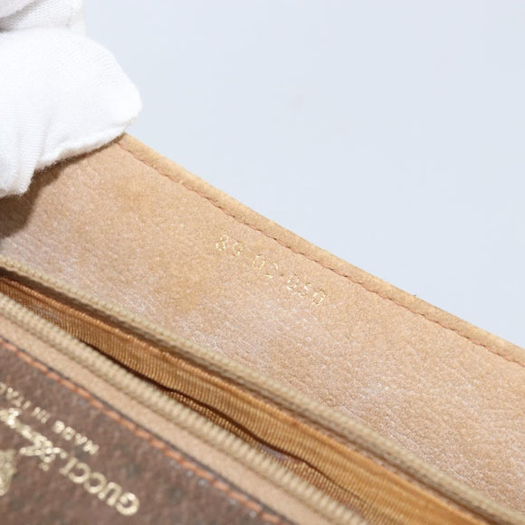 GUCCI GG Supreme Clutch Bag Beige Gold 89 02 050 Auth bs29617