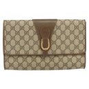 GUCCI GG Supreme Clutch Bag Beige Gold 89 02 050 Auth bs29617-2