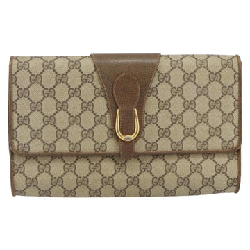 GUCCI GG Supreme Clutch Bag Beige Gold 89 02 050 Auth bs29617 - 0