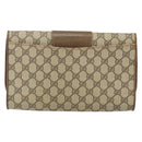 GUCCI GG Supreme Clutch Bag Beige Gold 89 02 050 Auth bs29617-3
