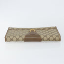 GUCCI GG Supreme Clutch Bag Beige Gold 89 02 050 Auth bs29617-6