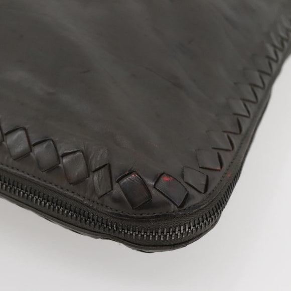 BOTTEGA VENETA INTRECCIATO Tote Bag Leather Gray Auth bs29618