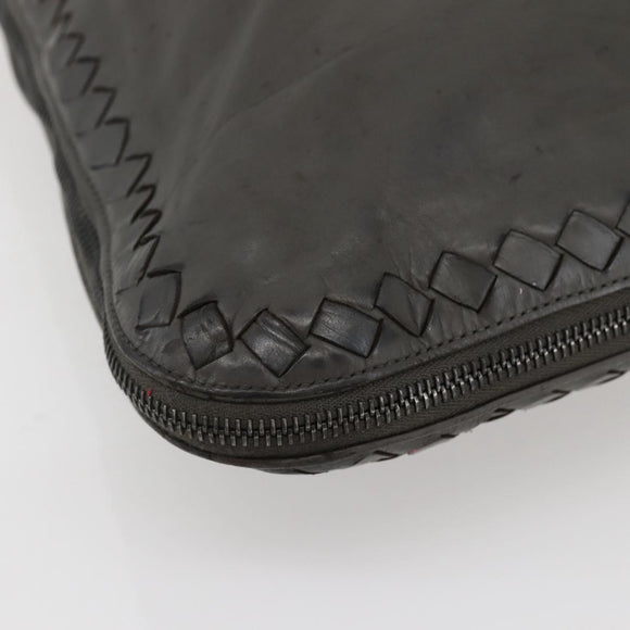 BOTTEGA VENETA INTRECCIATO Tote Bag Leather Gray Auth bs29618