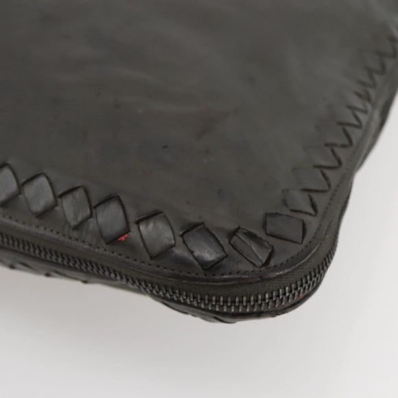 BOTTEGA VENETA INTRECCIATO Tote Bag Leather Gray Auth bs29618