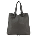 BOTTEGA VENETA INTRECCIATO Tote Bag Leather Gray Auth bs29618-13