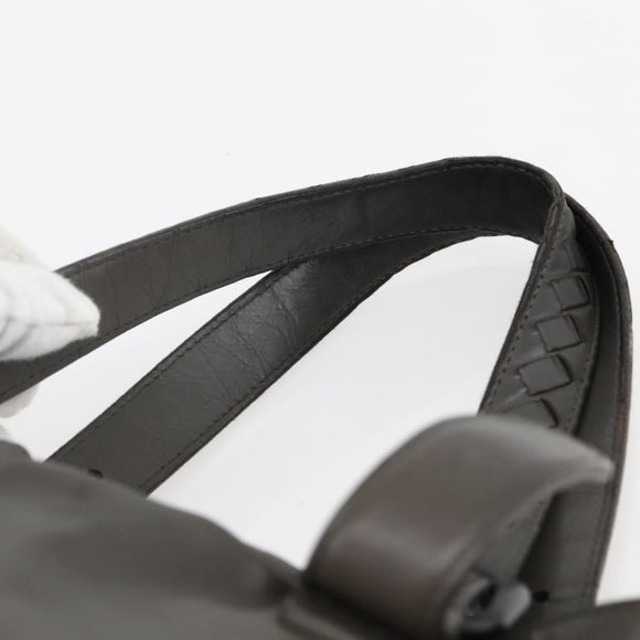 BOTTEGA VENETA INTRECCIATO Tote Bag Leather Gray Auth bs29618