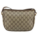 GUCCI GG Supreme Web Sherry Line Shoulder Bag Beige Gold 89 02 032 Auth bs29622-2