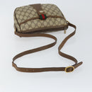 GUCCI GG Supreme Web Sherry Line Shoulder Bag Beige Gold 89 02 032 Auth bs29622-7