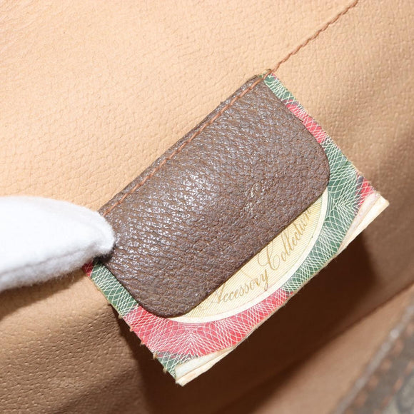 GUCCI GG Supreme Web Sherry Line Bag PVC Beige Gold 89 01 030 Auth bs29623