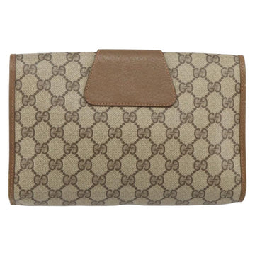 GUCCI GG Supreme Web Sherry Line Bag PVC Beige Gold 89 01 030 Auth bs29623 - 0