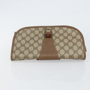 GUCCI GG Supreme Web Sherry Line Bag PVC Beige Gold 89 01 030 Auth bs29623-5