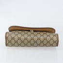 GUCCI GG Supreme Web Sherry Line Bag PVC Beige Gold 89 01 030 Auth bs29623-6