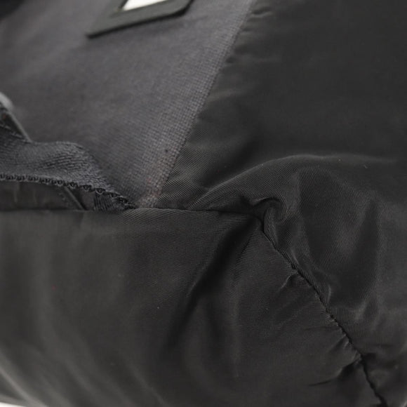 PRADA Backpack Nylon Black Silver Auth bs29624