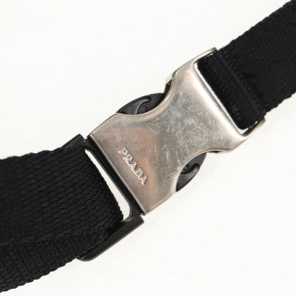 PRADA Backpack Nylon Black Silver Auth bs29624
