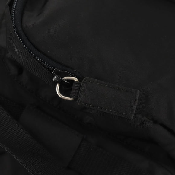 PRADA Backpack Nylon Black Silver Auth bs29624