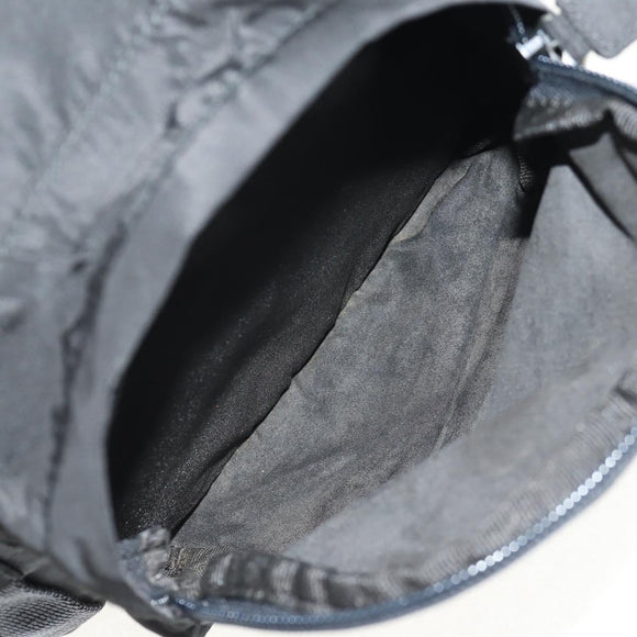 PRADA Backpack Nylon Black Silver Auth bs29624