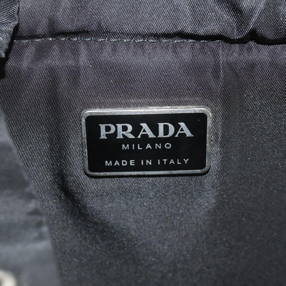 PRADA Backpack Nylon Black Silver Auth bs29624
