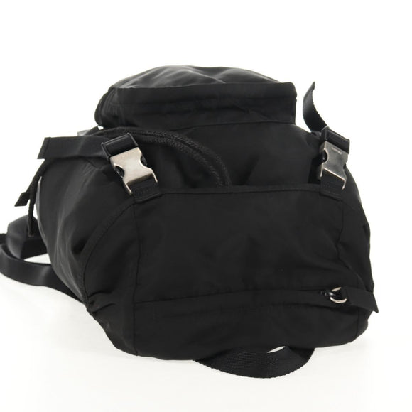 PRADA Backpack Nylon Black Silver Auth bs29624