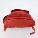 BALENCIAGA Backpack Suede Red Silver Auth bs29626-5