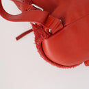 BALENCIAGA Backpack Suede Red Silver Auth bs29626-18