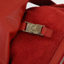 BALENCIAGA Backpack Suede Red Silver Auth bs29626-9