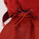 BALENCIAGA Backpack Suede Red Silver Auth bs29626-19