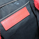 BALENCIAGA Backpack Suede Red Silver Auth bs29626-20