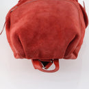 BALENCIAGA Backpack Suede Red Silver Auth bs29626-6